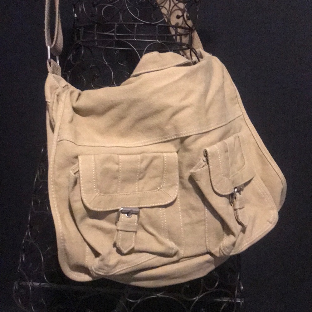 Tan messenger bag